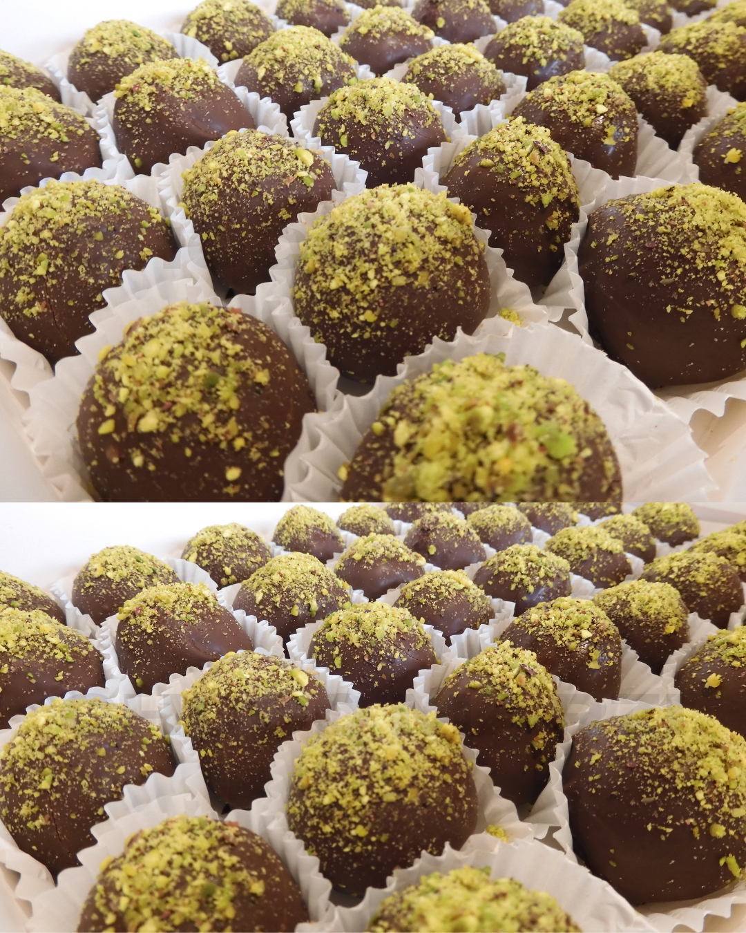 Dubai style dark chocolate balls