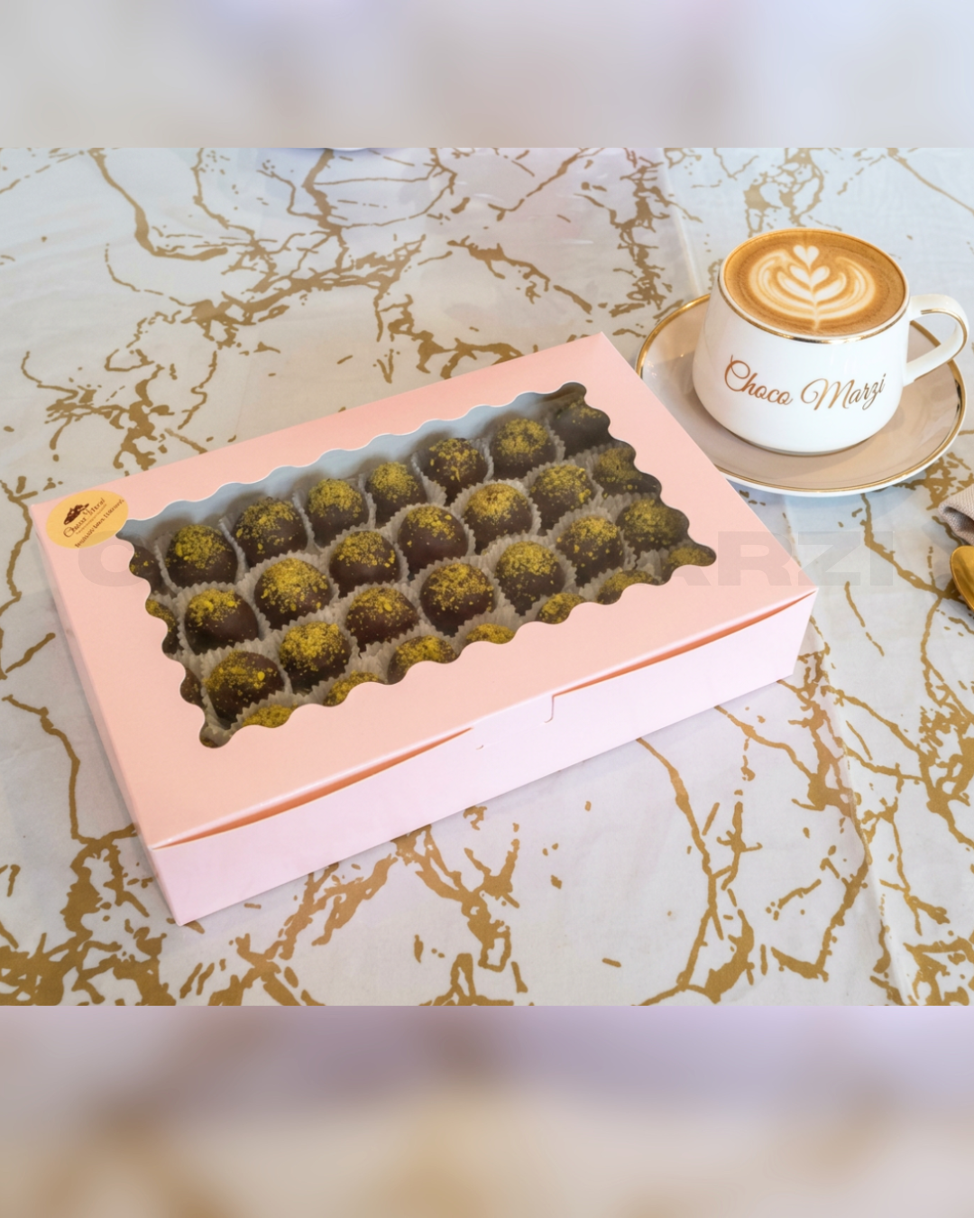 Dubai style dark chocolate balls