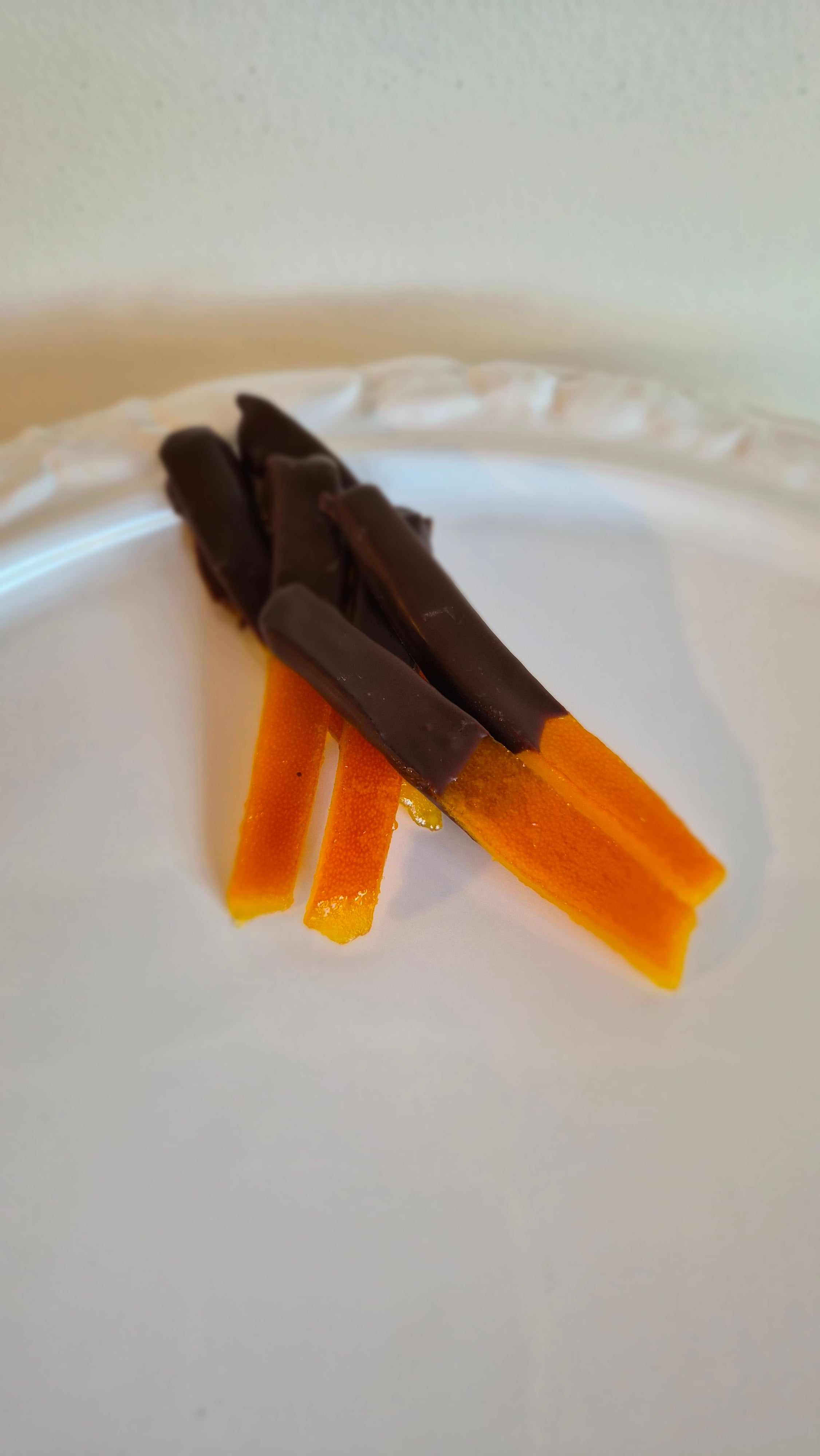 Candied orange peel sticks